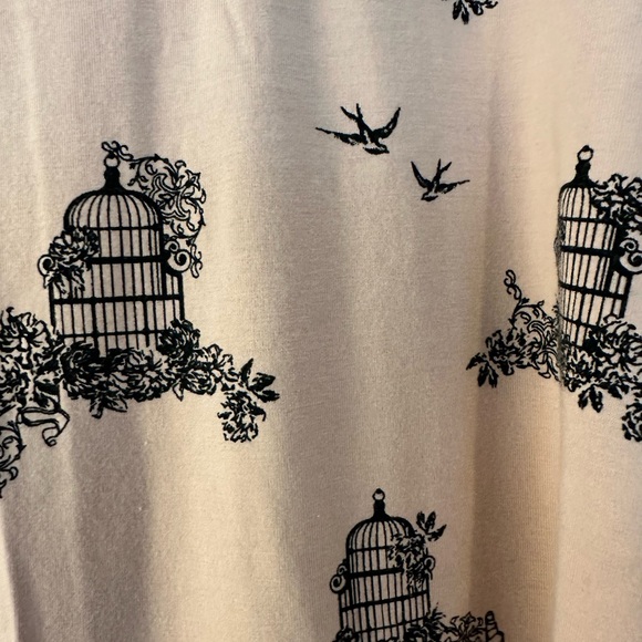 Like New Soma Size Large Pink & Black Long Sleeve Nightgown - Picture 3 of 5